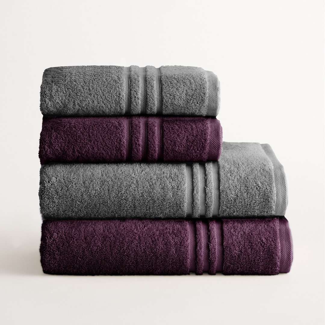 Juego de Toallas Baño Violet y Gris
