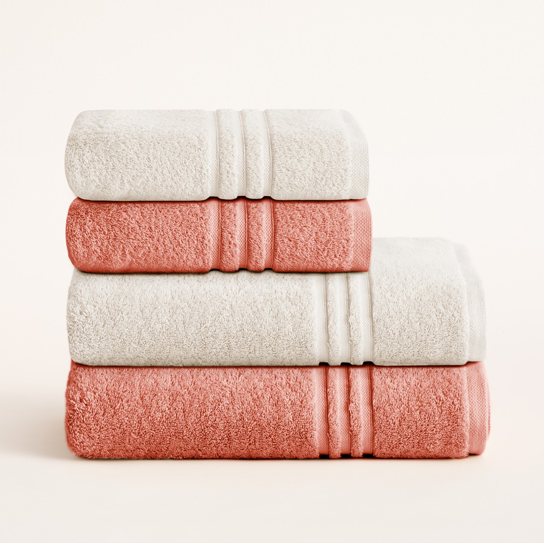 Juego Toallas de Baño Blanco Coral